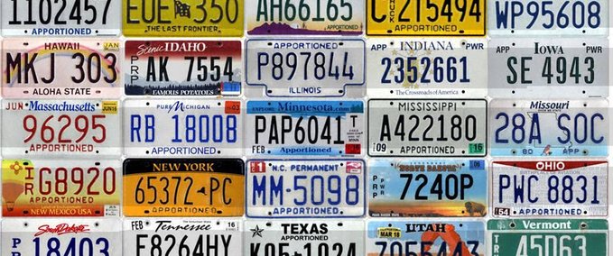 Anbauteile U.S. STATES APPORTIONED LICENSE PLATE PACK American Truck Simulator mod