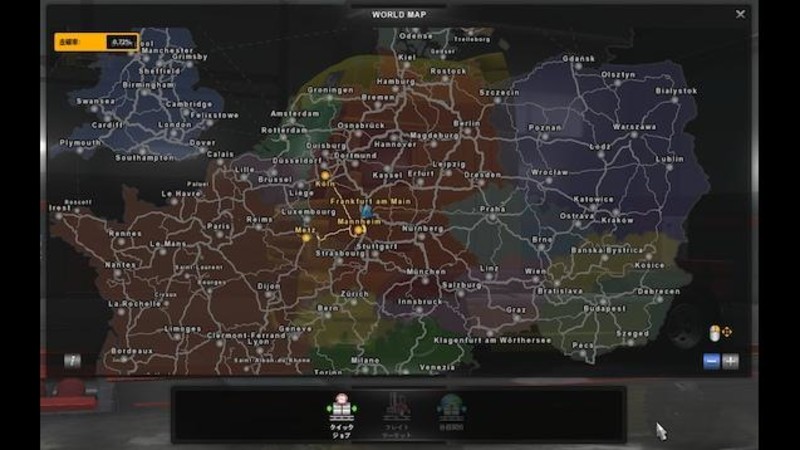 ets 2: Eingefärbte Karte 1.31.X v 1.0 Maps Mod für Eurotruck Simulator 2