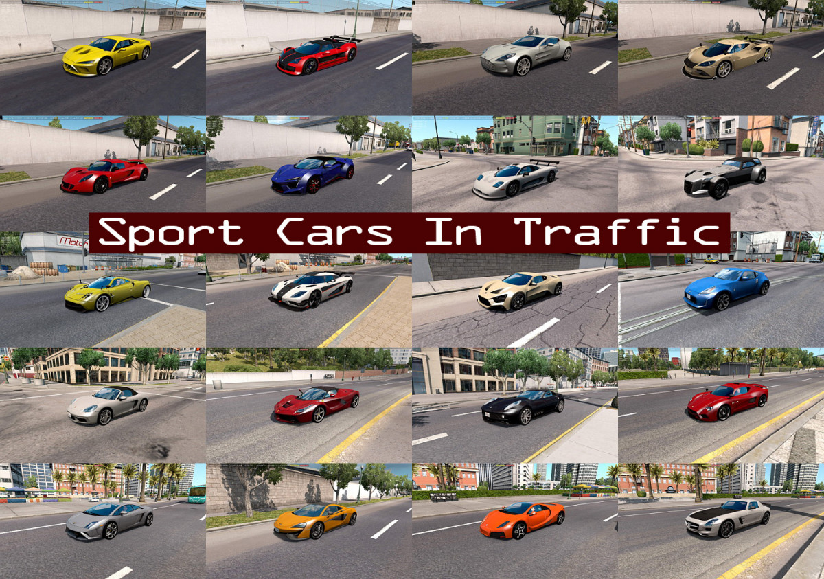 Sport Cars Traffic Pack by TrafficManiac v1.2 - Thumbnail 1
