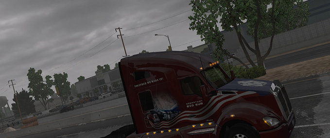 Mods [ATS] Wheel Particle Rain [Large rain spray] 1.31.x American Truck Simulator mod