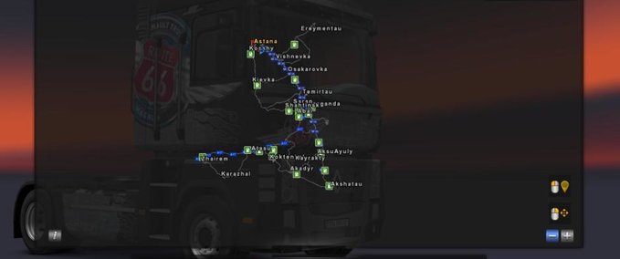Maps Karte von Kasachstan v0.7 1.31.x Eurotruck Simulator mod