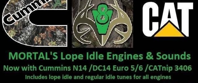 Anbauteile [ATS] MORTAL’S LOPE IDLE ENGINES & SOUNDS  American Truck Simulator mod