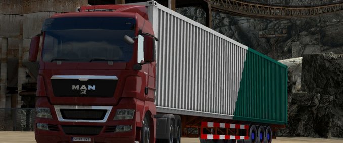 Trailer 16 Meter Dynamic Container Trailer 1.31 Eurotruck Simulator mod