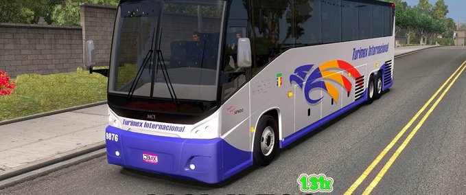Trucks MCI J4500 + Interieur Bus (1.31.x) American Truck Simulator mod