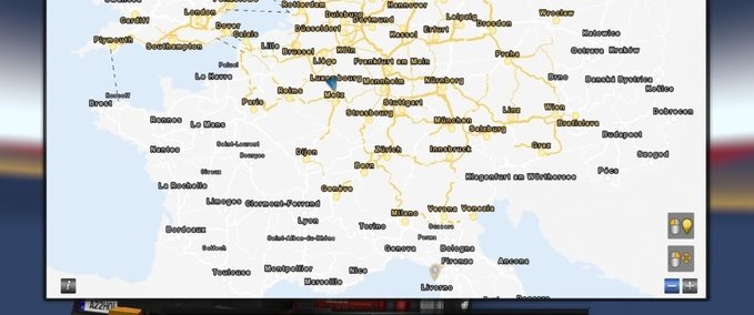 Maps Google Maps View Mod - noch nicht gefahrene Straßen fix Eurotruck Simulator mod