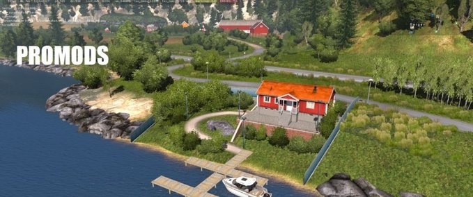 Maps Haus in der Nähe von Bergen (NOR) – PROMODS EDITION Eurotruck Simulator mod