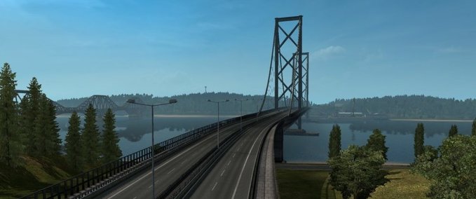 Maps M90 Forth Road Brücke überarbeitet [1.32] [KEIN DLC benötigt]  Eurotruck Simulator mod