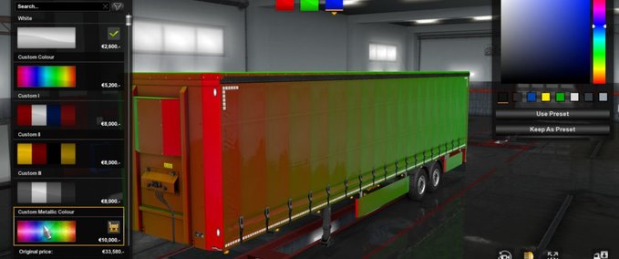 Trailer Diverse Einfärbemöglichkeiten für Anhänger – 1.32 Eurotruck Simulator mod