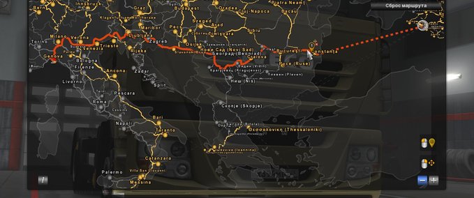 Maps Fährverbindungen SR7 - ProMods 230 DLC [1.31.x] Eurotruck Simulator mod
