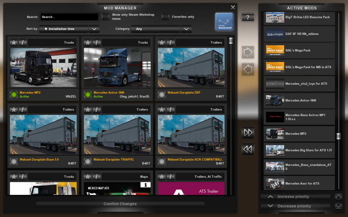 ATS  Mercedes Trucks Mega Pack 1.31 thumbnail 2