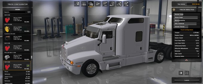 Trucks (ATS) Kenworth T600 1.31.x - 1.32.x American Truck Simulator mod