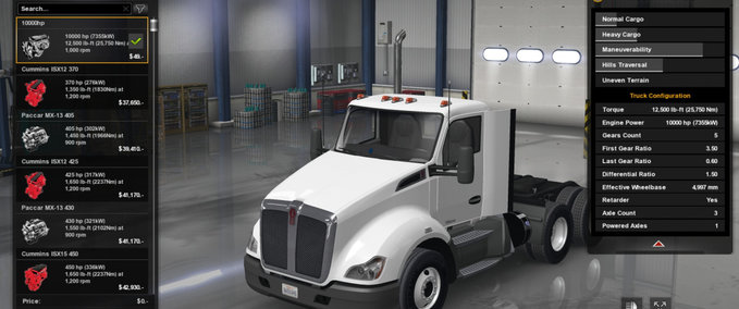 Anbauteile Motor und Übersetzung für KENWORTH T680 V1.0 American Truck Simulator mod
