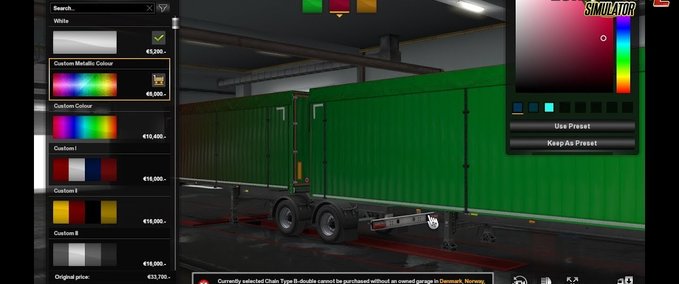 Trailer Metallic Lackierungen für Anhänger [1.32] Eurotruck Simulator mod