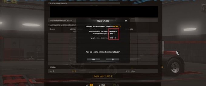 Sonstige Höhere Schwierigkeitsstufe aus finanzieller Sicht Eurotruck Simulator mod