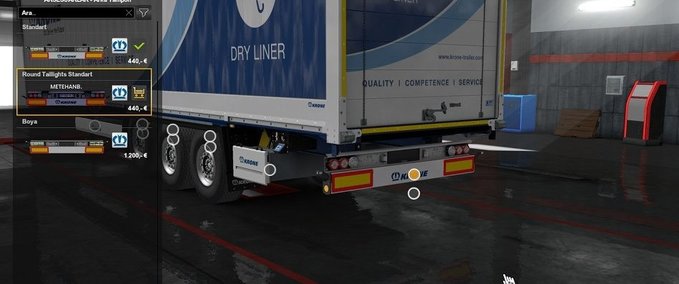 Trailer KRONE DRYLINER ROUND TAILLIGHTS 1.32 Eurotruck Simulator mod