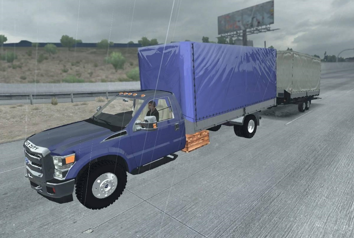 [ATS] FORD F450 +  MINI TRAILER 1.31 - 1.32