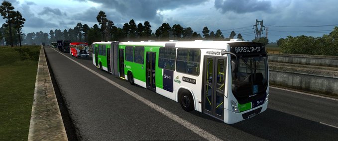 AI Busse in einigen Variationen im Verkehr 1.32.X Eurotruck Simulator mod