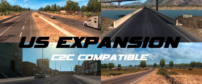 Maps US Expansion (Normal + C2C Compatible) 1.32 American Truck Simulator mod