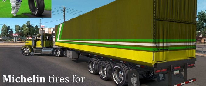 Anbauteile [ATS] Michelin Reifen für LKWs und Anhänger 1.32 American Truck Simulator mod
