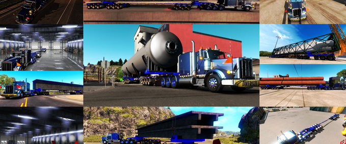 Trailer Oversize Owned Dolly Trailer (9 axles with steer axles) American Truck Simulator mod