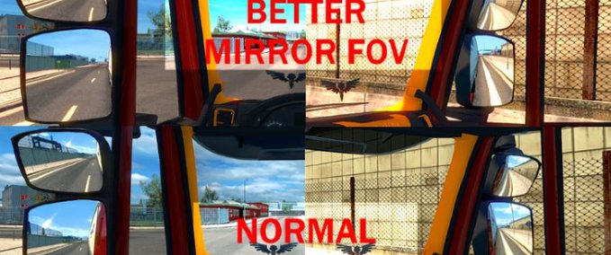 Sonstige Better Mirror FoV 1.32.x Eurotruck Simulator mod