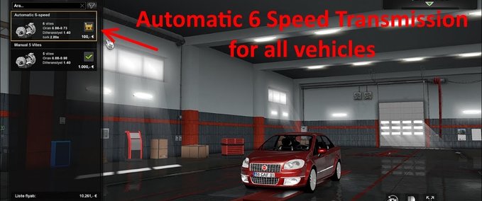 Automatisches 6 Gang Getriebe für alle Fahrzeuge Mod Image