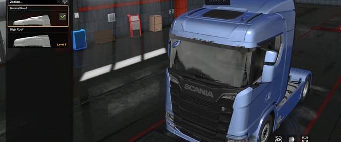Scania Airco and slots + Backbar on the roof for Scania 2016 1.33 Eurotruck Simulator mod