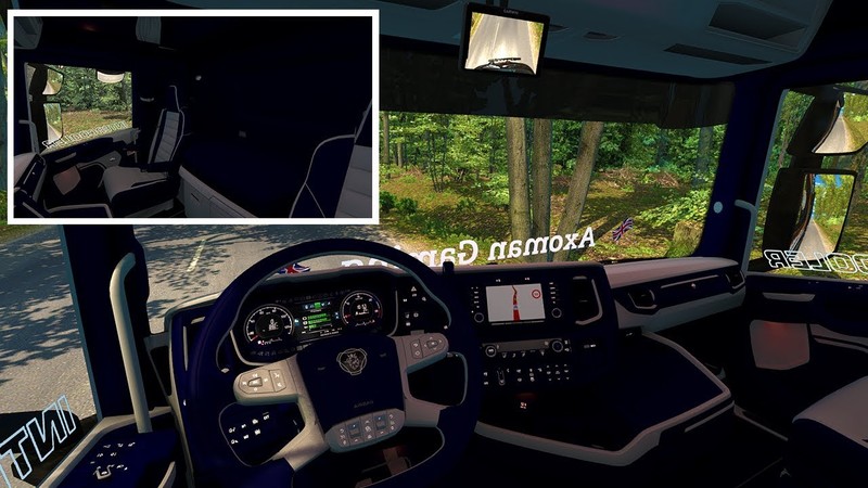 ETS2: Blue Interior for V8 Scania Next Gen v 1.0 Interieurs Mod für  Eurotruck Simulator 2