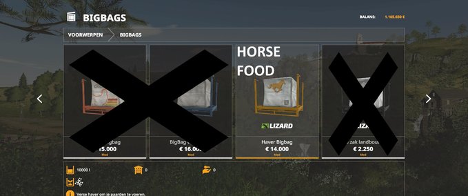 Tools 10K capacity Big Bag Horse Food v1.0 FS19 Landwirtschafts Simulator mod