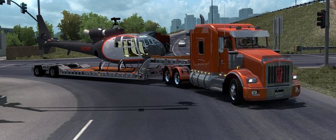 Trailer COZAD LOWBED ANHÄNGER 1.32.X American Truck Simulator mod