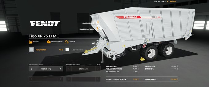 Fendt TigoXR75 - MultiColor|80.000l Mod Image