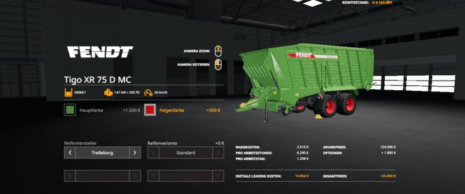Ladewagen FS19 Fendt Tigo XR 75  Landwirtschafts Simulator mod