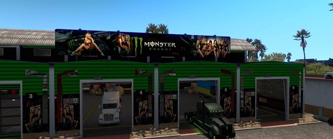 Mods GROSSE GARAGE "MONSTER ENERGY DRINK" 1.32.X American Truck Simulator mod