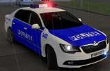Estnisches Polizei Fahrzeug Skoda Superb (Blau Weiße Version) 1.33.x Mod Thumbnail