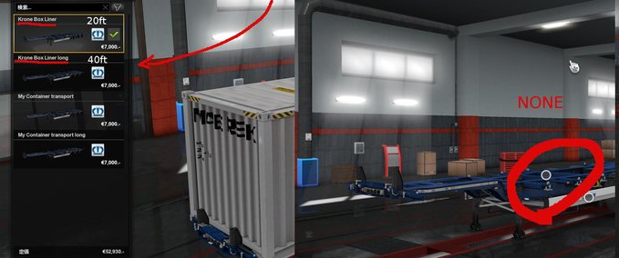 Trailer Reale Firmen auf Container Anhängern 1.33.X Eurotruck Simulator mod