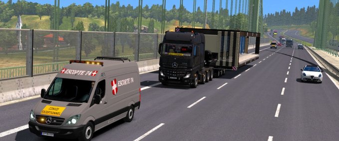 AI Eskortgeschwindigkeit erhöht (160 km/h) Eurotruck Simulator mod