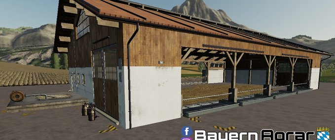 Gebäude mit Funktion Kuhstall (ohne Weide)  Landwirtschafts Simulator mod