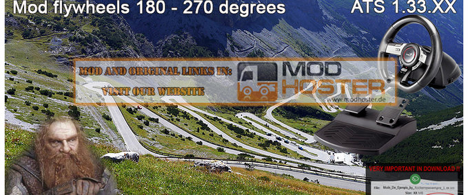 Other Mod for Steering Wheel of 180-270 Degrees for ETS2 1.33.XX Eurotruck Simulator mod