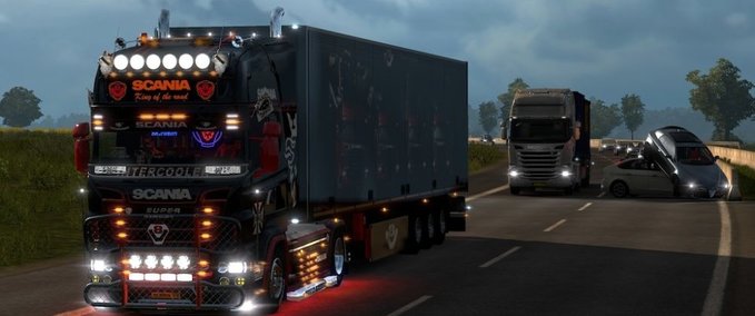 AI Respektlose Fahrer und katastrophaler Stau 1.33.x  Eurotruck Simulator mod
