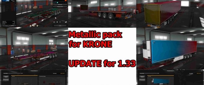 Trailer Metallic Paket für das Krone DLC 1.33.x Eurotruck Simulator mod