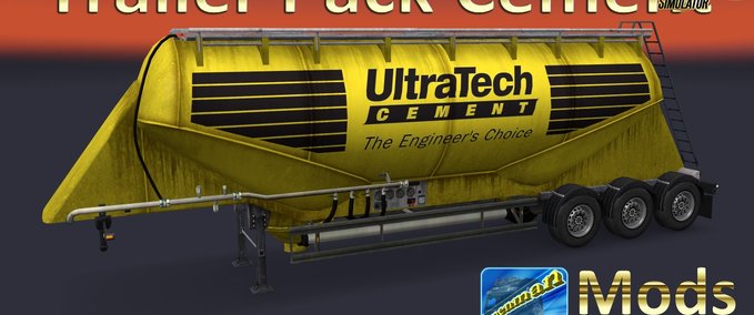 Trailer Zementanhänger Paket von Omenman 1.33.x Eurotruck Simulator mod