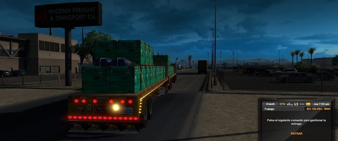 Trailer [ATS] Besitzbarer Ferbus Flatbed Anhänger + animierte Schmutzfänger 1.33.X American Truck Simulator mod