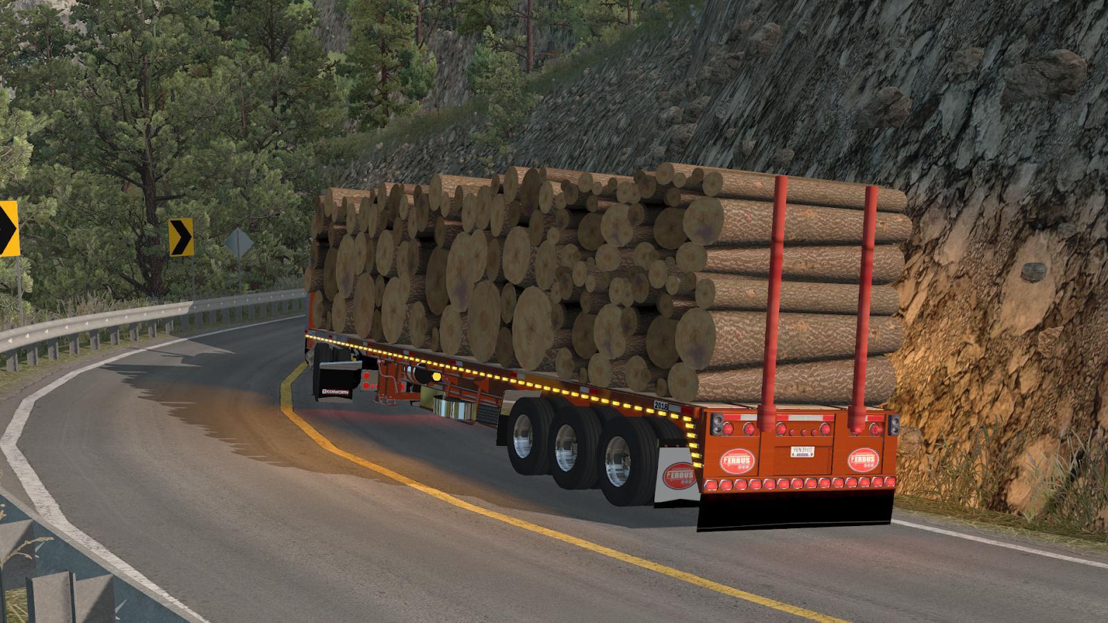 [ATS] FLATBED FERBUS OWNED + MUDFLAPS ANIMATIONS 1.33.X