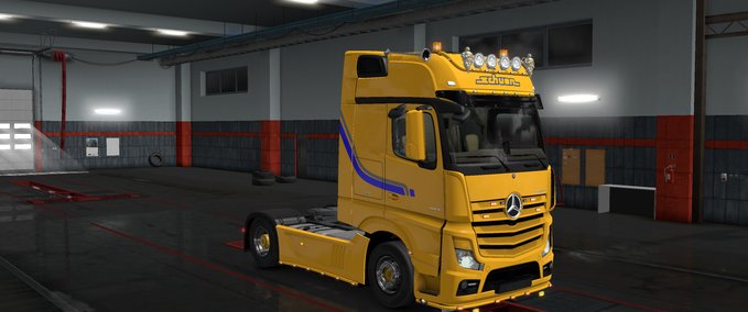 Skins Schoun Skin für den New Actros Gigaspace Eurotruck Simulator mod