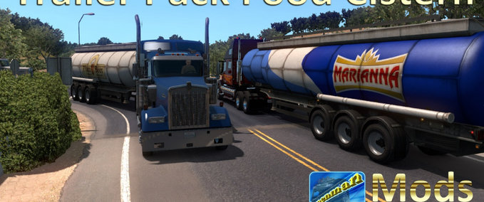 Trailer Anhängerpaket "Lebensmittelzisternen" v.1.00.0 (Rus + Eng versionen) 1.33.x American Truck Simulator mod