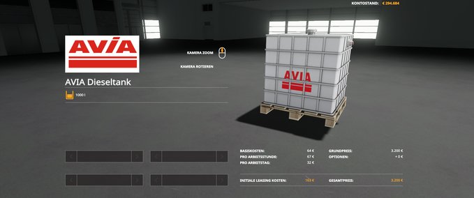 Sonstige Anbaugeräte AVIA Dieseltank Landwirtschafts Simulator mod