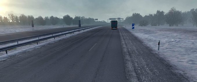 Sonstige Next-Gen Winter Mod + mehr Schnee Addon von DamianSVW 1.33.x Eurotruck Simulator mod