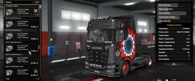 Scania 1000 PS Motor für Scania S 1.33.x Eurotruck Simulator mod