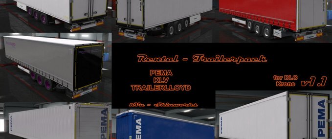 Trailer Rental Anhängerpaket 1.33.x Eurotruck Simulator mod