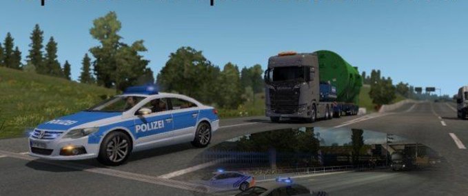 Sonstige Polizeieskorte für Spezialtransporte 1.33.X Eurotruck Simulator mod